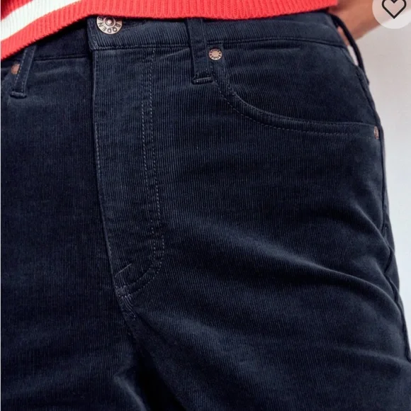 Boden Petite Cord Girlfriend Jeans in Navy - Picture 2 of 8
